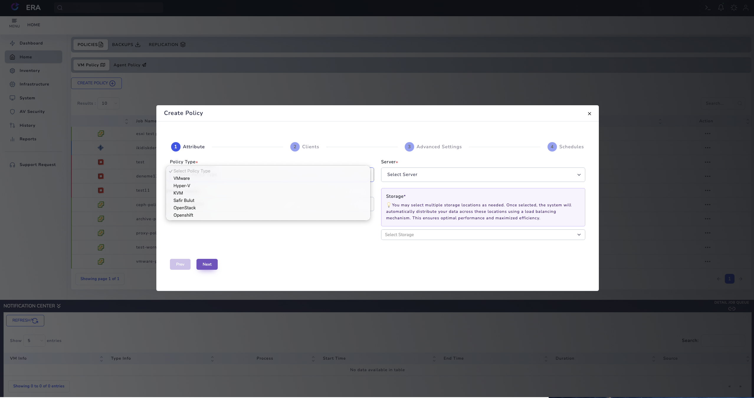 EraBackup Yeni Yedekleme Görevi